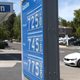 Gas prices at a Chevron station in Menlo Park, California on May 25.